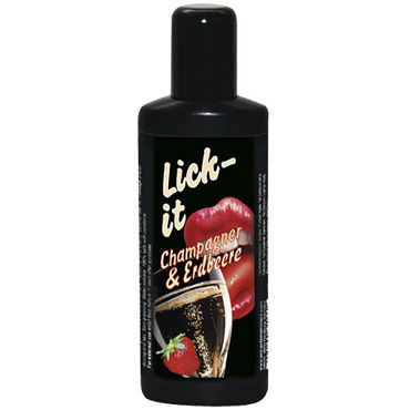 Lick-It Champagner and Erdbeere, 100 мл, Для орального секса, шампанское и клубника