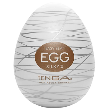 Tenga Egg Silky II, Мастурбатор с рельефом в виде пересекающихся ребер