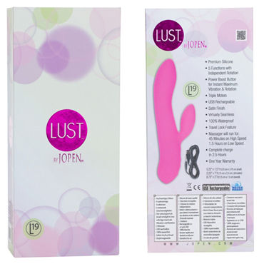 Jopen Lust L19, розовый - Вибромассажер с функцией ротации - купить в секс шопе
