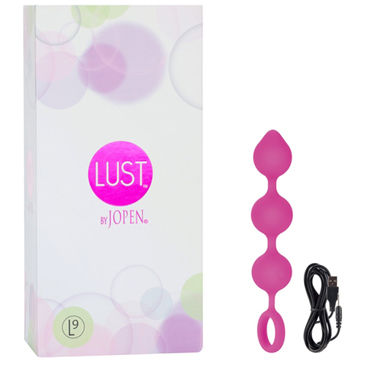 Jopen Lust L9, розовый, Анальная виброцепочка