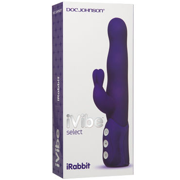 Doc Johnson iVibe Select iRabbit, фиолетовый - Вибратор с клиторальным отростком - купить в секс шопе