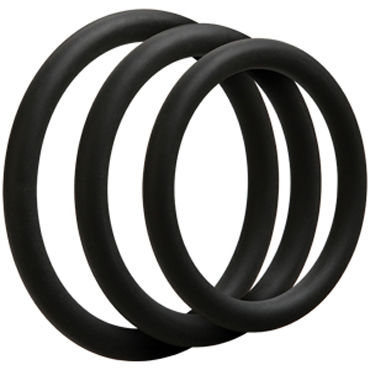 Doc Johnson Optimale 3 C-Ring Set Thin, черный - фото, отзывы