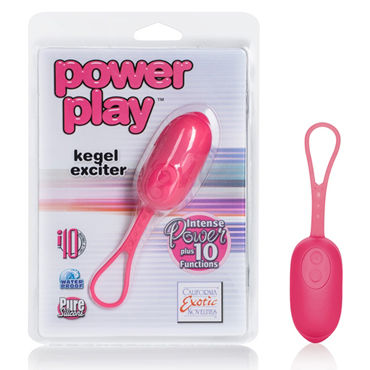 California Exotic Power Pla Kegel Exciter, розовое, Компактное виброяйцо