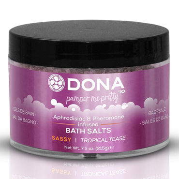 Dona Bath Salt Sassy Aroma Tropical Tease, 215 г, Соль для ванны меняющая цвет воды с ароматом "Страсть"