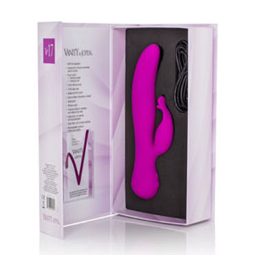 Vanity by Jopen Vr17, фиолетовый - Перезаряжаемый вибромассажер с клиторальной стимуляцией и ротацией - купить в секс шопе