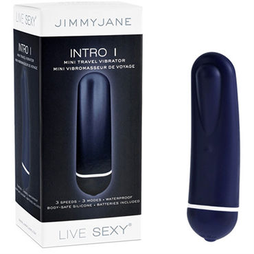 JimmyJane Intro 1, синий - Компактный вибратор для путешествий - купить в секс шопе