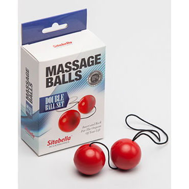 Sitabella Massage Balls Double Ball Set, красный, Шарики массажные
