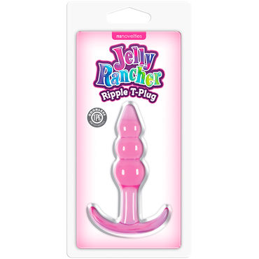 NS Novelties Jelly Rancher Ripple T-Plug, розовая - фото, отзывы
