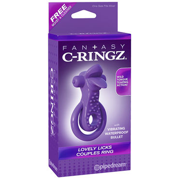 Pipedream Fantasy C-Ringz Lovely Licks Couples Ring, фиолетовое - фото, отзывы