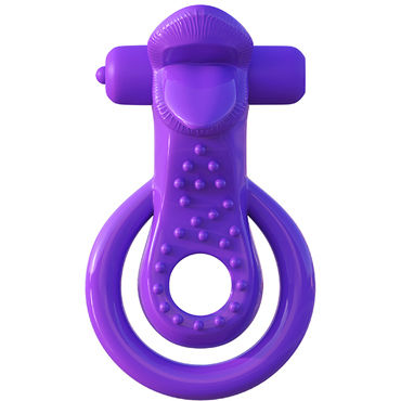 Pipedream Fantasy C-Ringz Lovely Licks Couples Ring, фиолетовое - подробные фото в секс шопе Condom-Shop