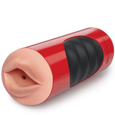 Pipedream Mega Grip Vibrating Stroker Mouth, красный - фото, отзывы