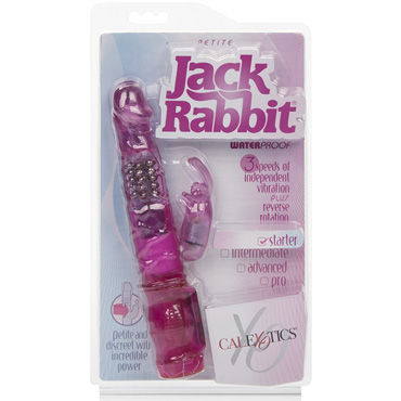 California Exotic Petiti Jack Rabbit, розовый, Вибромассажер с ротацией