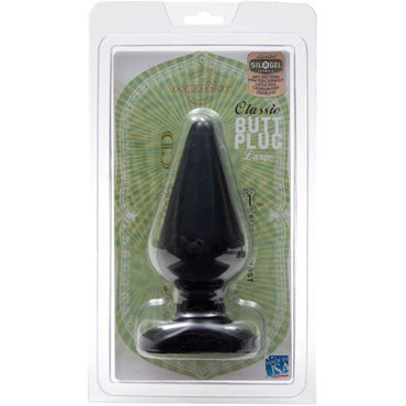 Doc Johnson Butt Plug Large, черный - Анальная пробка с гладкой поверхностью - купить в секс шопе