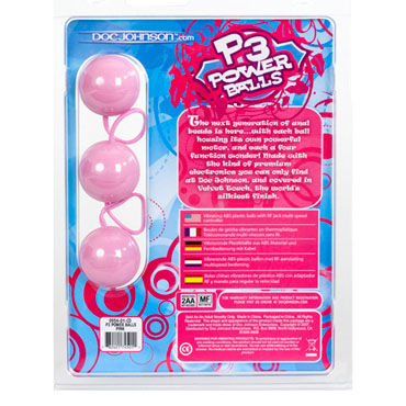 Doc Johnson Power Balls, розовый, Многофункциональные шарики с вибрацией и другие товары Doc Johnson с фото
