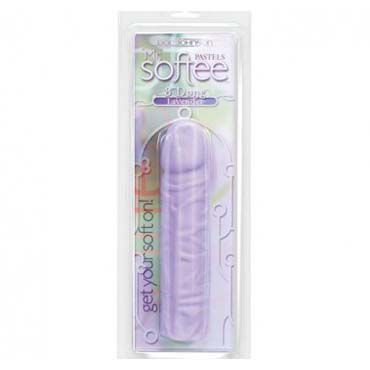 Doc Johnson Softee, фиолетовый - Фаллоимитатор с бархатистой поверхностью - купить в секс шопе