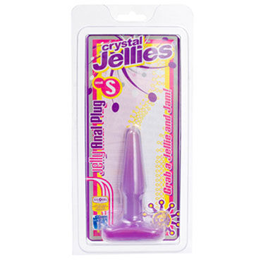 Doc Johnson Crystal Jellies Small, фиолетовый - Миниатюрная анальная пробка - купить в секс шопе