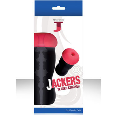 NS Novelties Jackers Teaser, красный, Мастурбатор с реалистичным рельефом