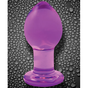NS Novelties Crystal Plug, фиолетовый - Анальная пробка из стекла, средняя - купить в секс шопе