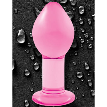 NS Novelties Crystal Plug, розовый - Анальная пробка из стекла, большая - купить в секс шопе