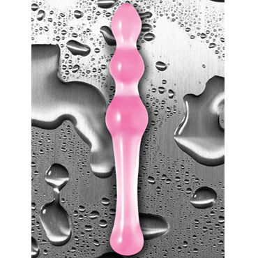 NS Novelties Crystal Kegel, розовый - Анальная елочка из стекла, маленькая - купить в секс шопе