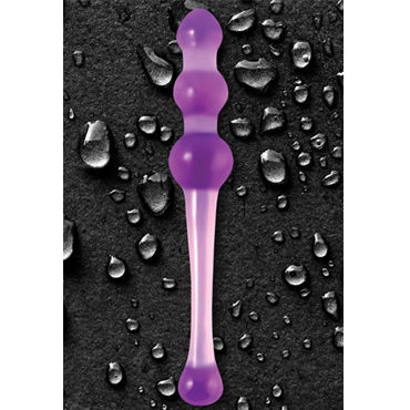 NS Novelties Crystal Kegel, фиолетовый - Стеклянный тренажер Кегеля, большой - купить в секс шопе