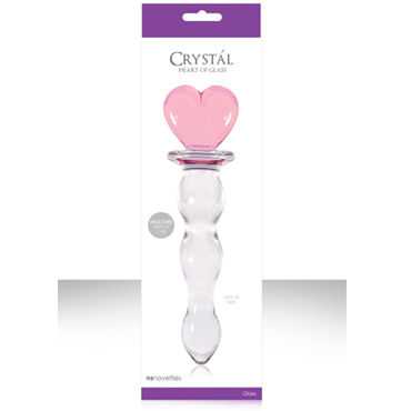NS Novelties Crystal Heart Of Glass, розовый, Анальный стимулятор с рукояткой в виде сердечка