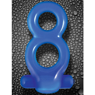 NS Novelties Renegade Mans Ring, голубой - Эрекционное двойное вибро кольцо - купить в секс шопе