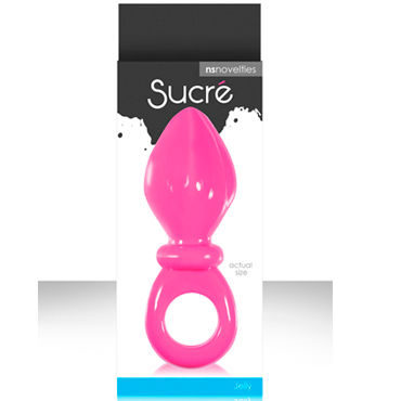 NS Novelties анальная пробка Sucre, С кольцом для пальца розовая