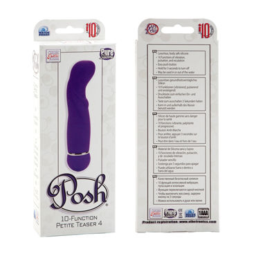 California Exotic Posh Petite Teaser 4, 13 см, фиолетовый - Вибростимулятор с воздействием на точку G - купить в секс шопе