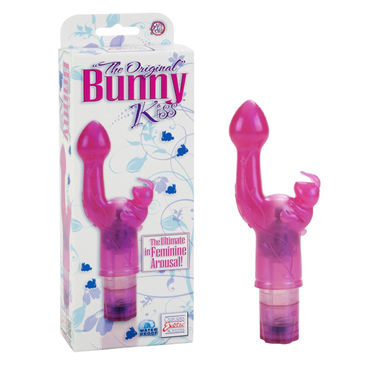 California Exotic The Original Bunny Kiss, розовый, Вибратор с клиторальным стимулятором