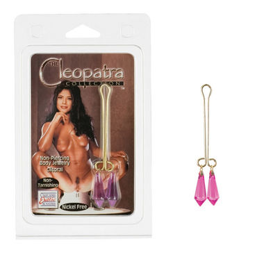 California Exotic Cleopatra Collection Crystals, розовый, Зажимы для половых губ