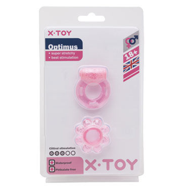 X-Toy Optimus, розовый - Набор эрекционных колец - купить в секс шопе