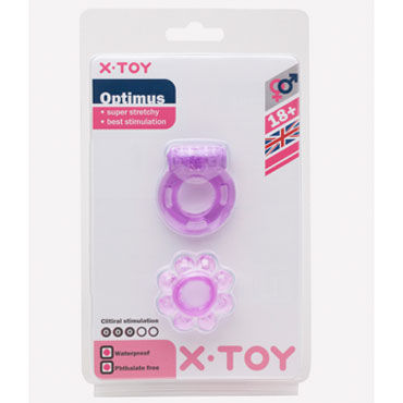 X-Toy Optimus, фиолетовый - Набор эрекционных колец - купить в секс шопе