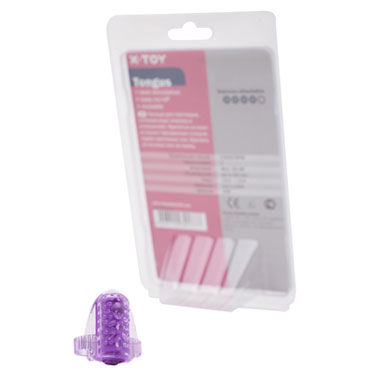 X-Toy Tongus, фиолетовая - Стимулирующее кольцо на язык - купить в секс шопе