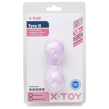 X-Toy Tyro II, фиолетовые, Вагинальные шарики в силиконовой оболочке