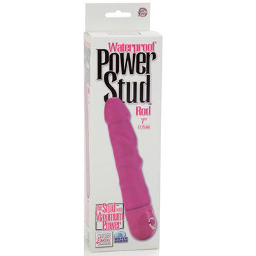 California Exotic Power Stud Rod, розовый - Мощнный вибратор реалистичной формы - купить в секс шопе