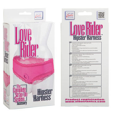 California Exotic Love Rider Hipster Harness, розовые - Трусики женские для крепления фаллоимитаторов - купить в секс шопе