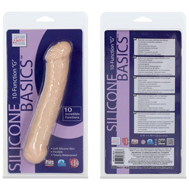 California Exotic Silicone Basics "G", телесный - Вибромассажер для стимуляции точки G - купить в секс шопе