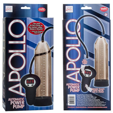 California Exotic Apollo Power Pump, серый - Автоматическая мужская помпа - купить в секс шопе