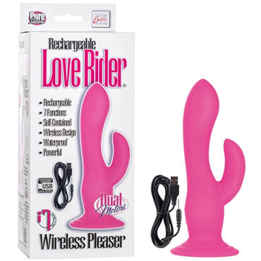 California Exotic Wireless Pleaser, розовый, Вибронасадка с клиторальным стимулятором