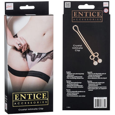 California Exotic Entice Crystal Intimate Clip - Зажим с кристаллом для половых губ - купить в секс шопе