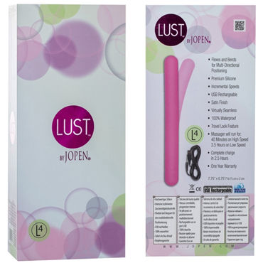 Jopen Lust L4, розовый - Тонкий классический вибромассажер - купить в секс шопе