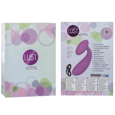 Jopen Lust L10, фиолетовый - Вибромассажер изогнутый формы - купить в секс шопе