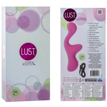 Jopen Lust L16, розовый - Вибромассажер G-точки и клитора - купить в секс шопе