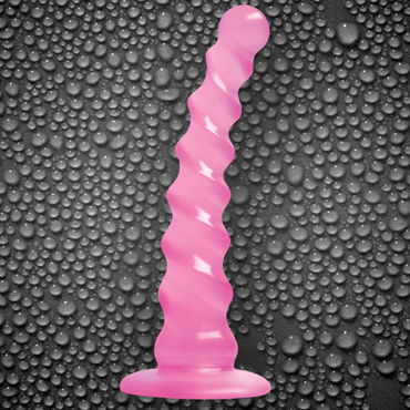 NS Novelties Jollipops, розовый - Рифленый анальный стимулятор - купить в секс шопе