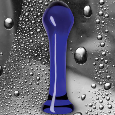 NS Novelties Crystal Droplets, синий - Анальная пробка с большой головкой - купить в секс шопе