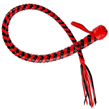 Sitabella Змея, черно-красная, Плеть с жесткой рукояткой