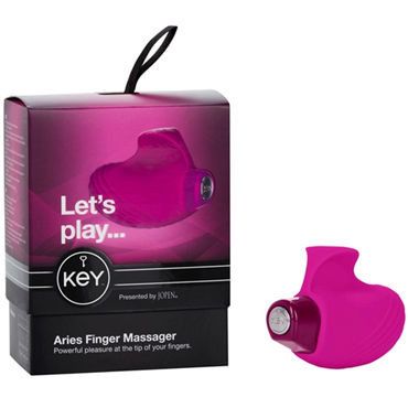 Jopen Key Aries, розовый, Мощная вибронасадка для пальцев
