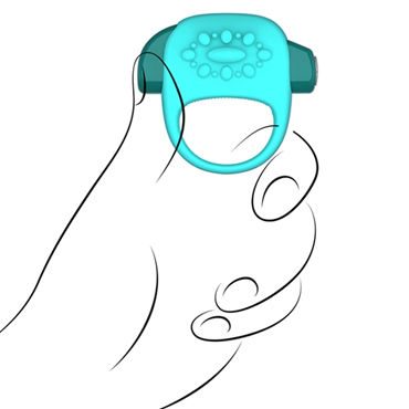 Jopen Key Halo, голубой, Виброкольцо со стимуляцией клитора и другие товары Jopen с фото
