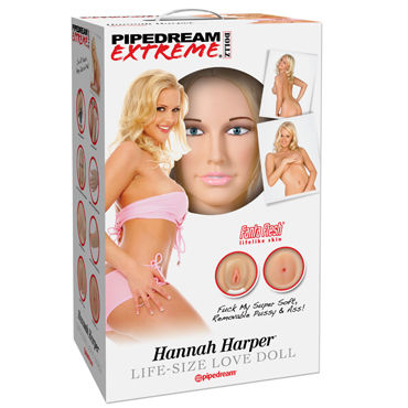 Pipedream Hannah Harper, Страстная блондинка с вагиной и анусом